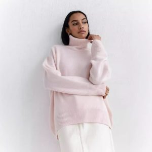 Winter Turtleneck Sweater Ins Solid Color Long Sleeve Pullover Top